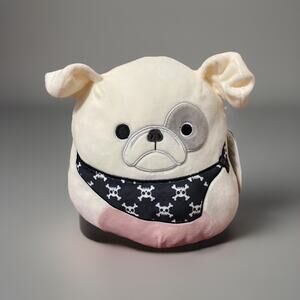 Squishmallow Elanor The Bull Dog. Measures 8”